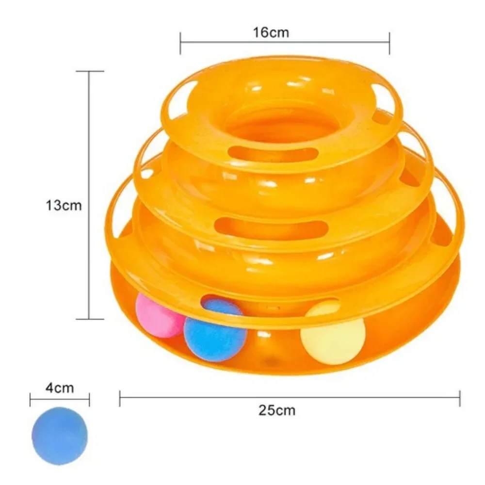 🆕 Triple Fun Cat Toy, Ball Track Tower 🐈😺😸😻